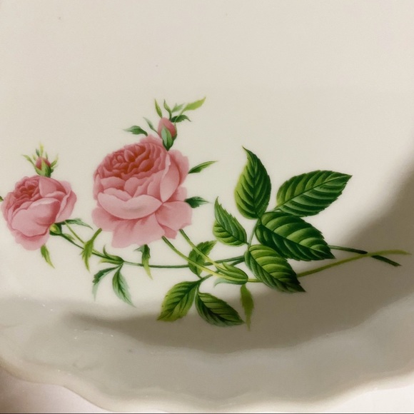 Christine Holm Vintage Porcelain Casserole Quiche Pie Plate Dish Floral - Picture 3 of 6